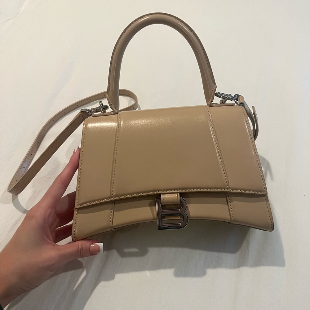 Beige Small Hourglass Balenciaga Bag